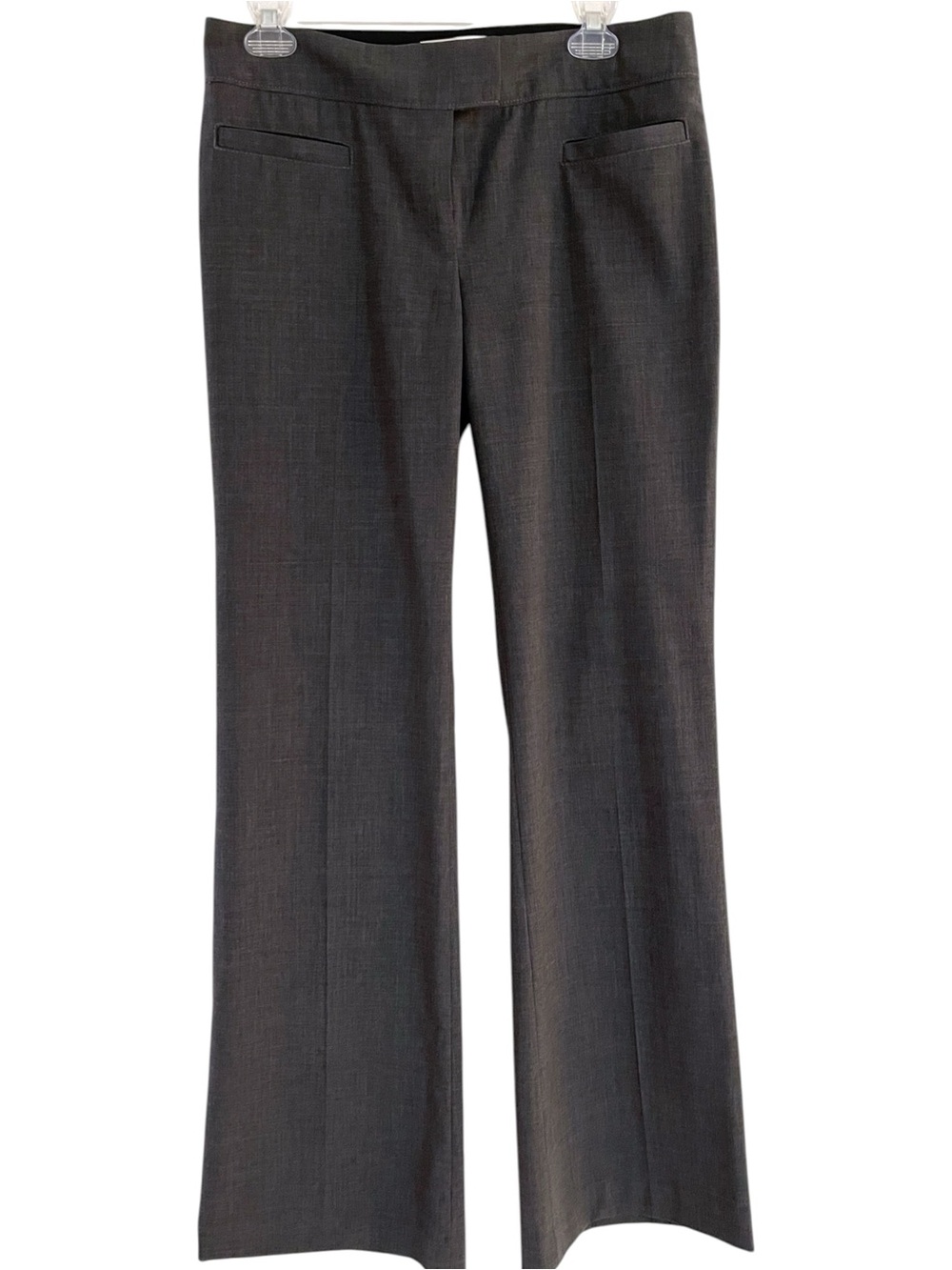 Women’s Josef Charcoal Gray Wool Mid-Rise Trousers Size 6